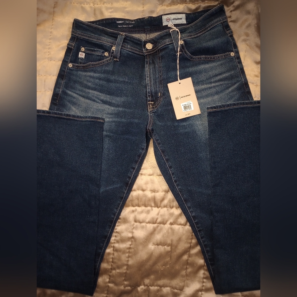 Everett Men's Slim Straight Stretch Jeans AG-ED DENIM Size 29 x 33 NWT